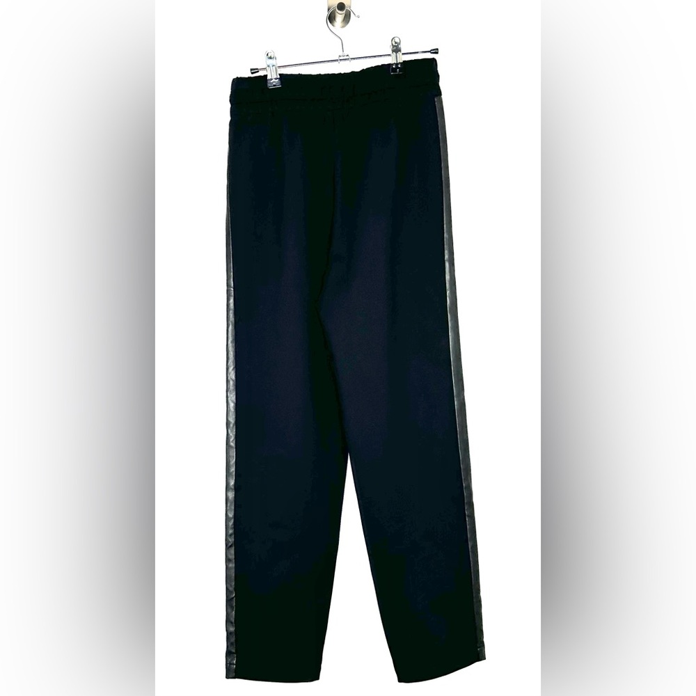BCBG Faux Leather Trim Jogger Pants in Black – XXS - Picture 6 of 8